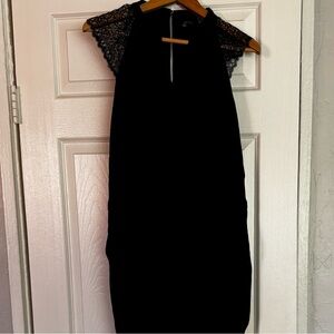 Greylin Black Lace Sleeve jumpsuit